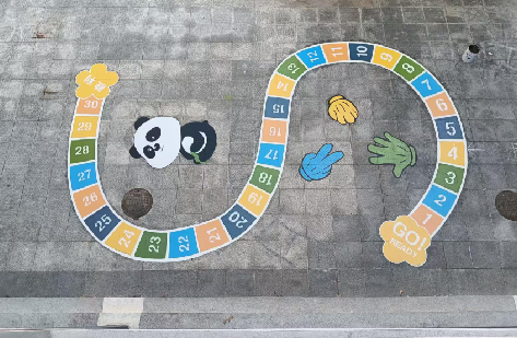 安康地面游戏彩绘