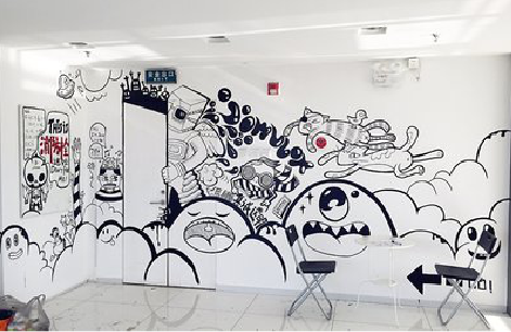 安康手绘墙并非传统涂鸦。